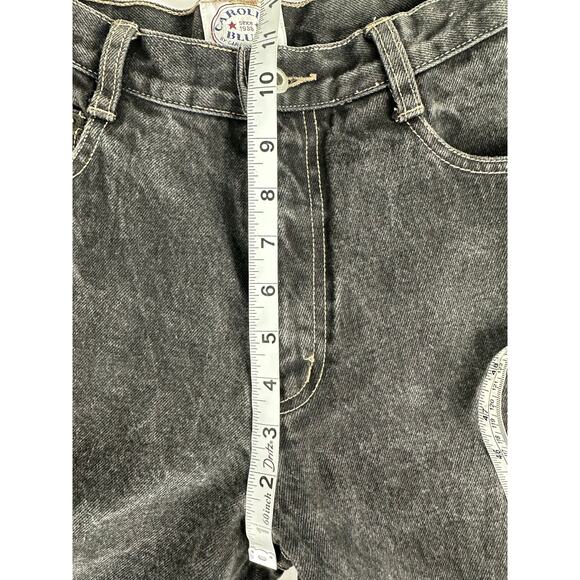 Vintage 90s Carolina Blues Size 2 26x34 Black Acid Wash Straight Leg Loose - Picture 7 of 8